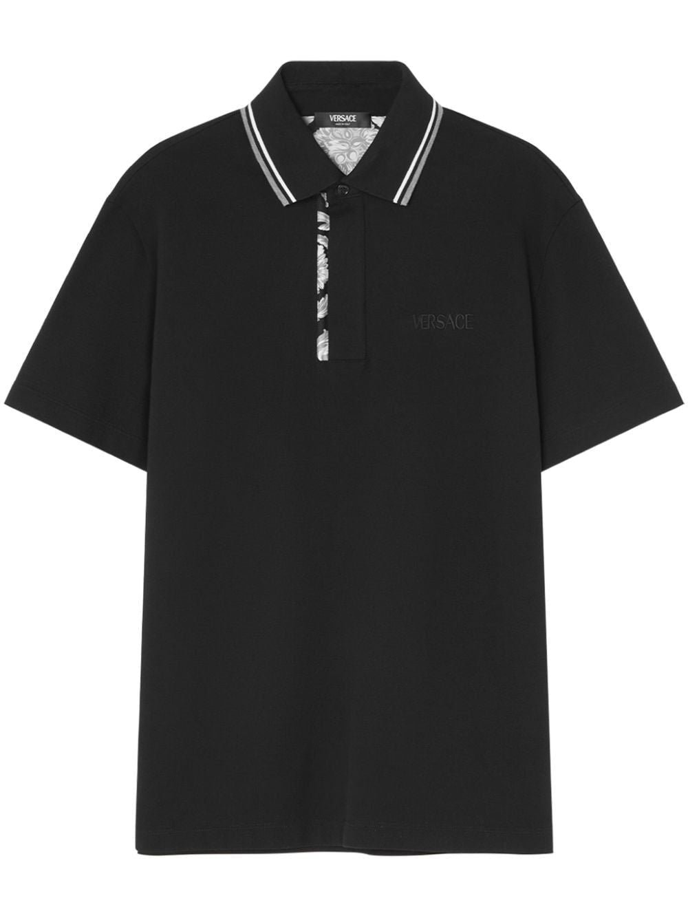 VERSACE Versatile Printed Polo for Men