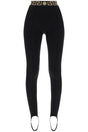 VERSACE High-Waist Stirrup Leggings with Iconic Motif