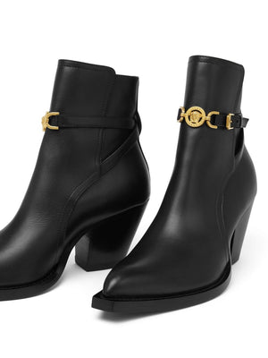 VERSACE Medusa Leather Ankle Boots