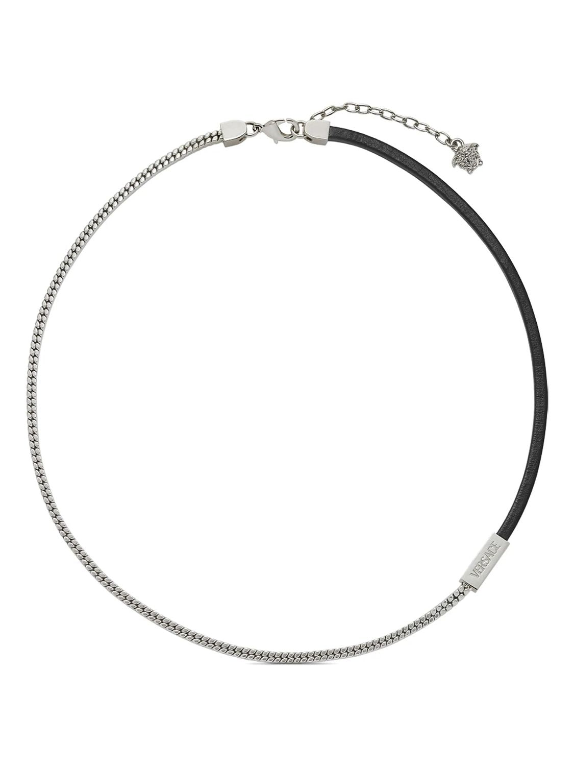 VERSACE Sleek Silver Men's Chain Necklace