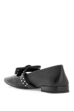 VERSACE Elegant Studded Leather Ballerina Flats