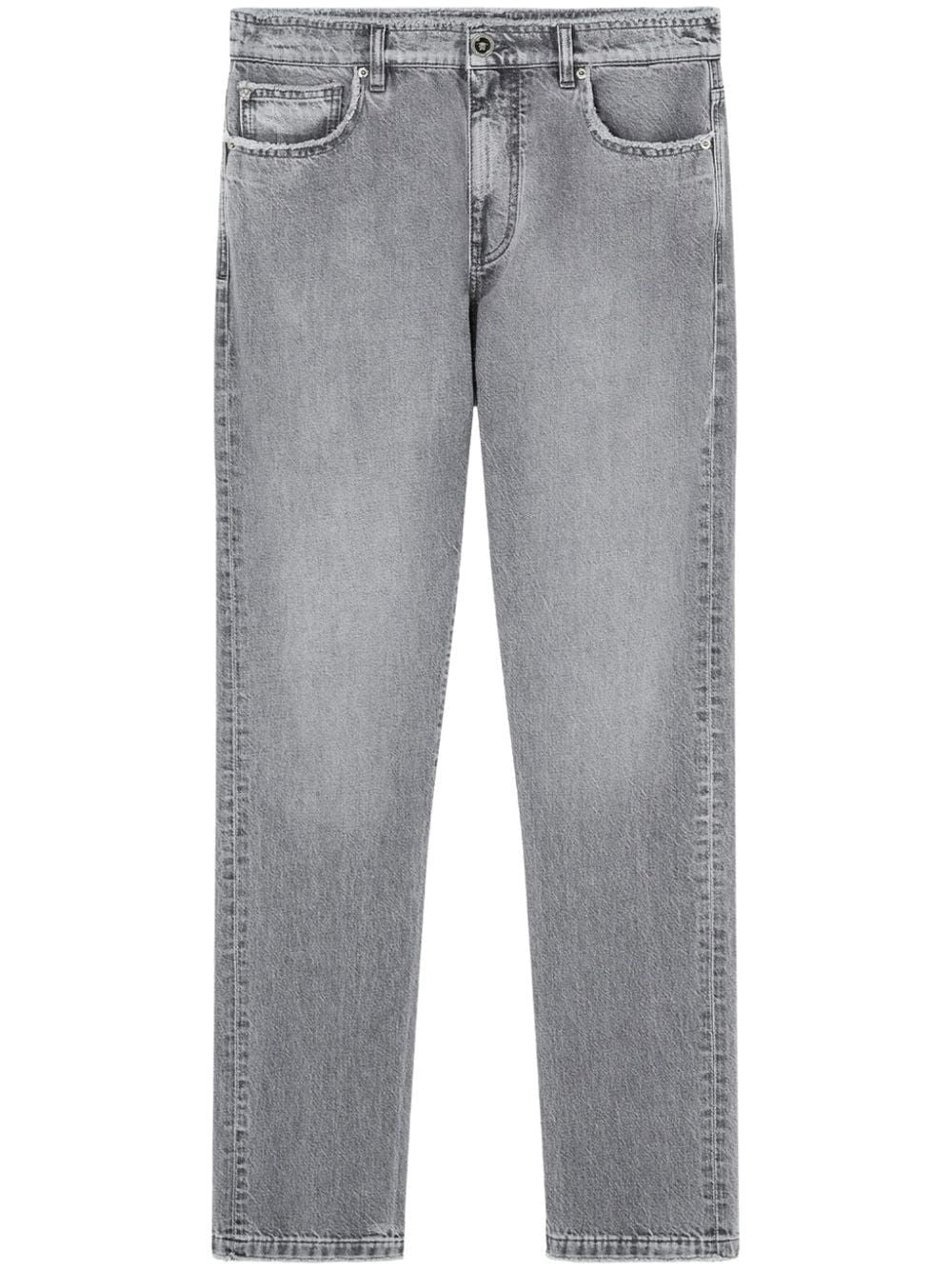 VERSACE Midgrey Cotton Denim Pants