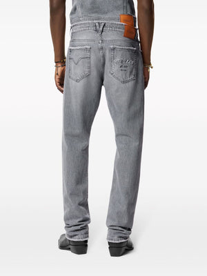 VERSACE Midgrey Cotton Denim Pants