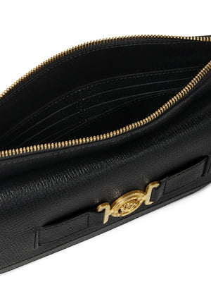 VERSACE Medusa Plaque Mini Leather Clutch Bag