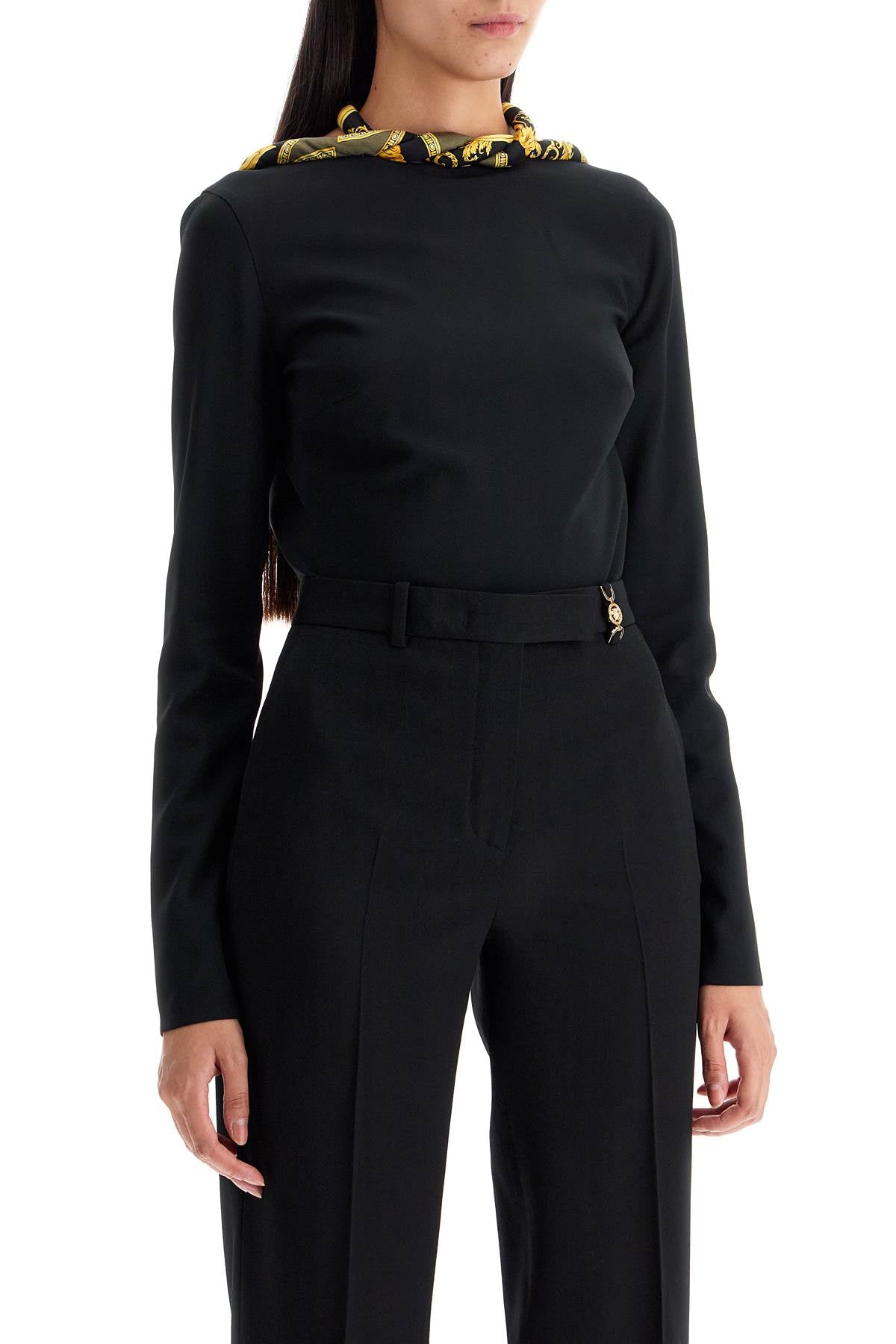 VERSACE Divine Contour Long-Sleeve Bodysuit