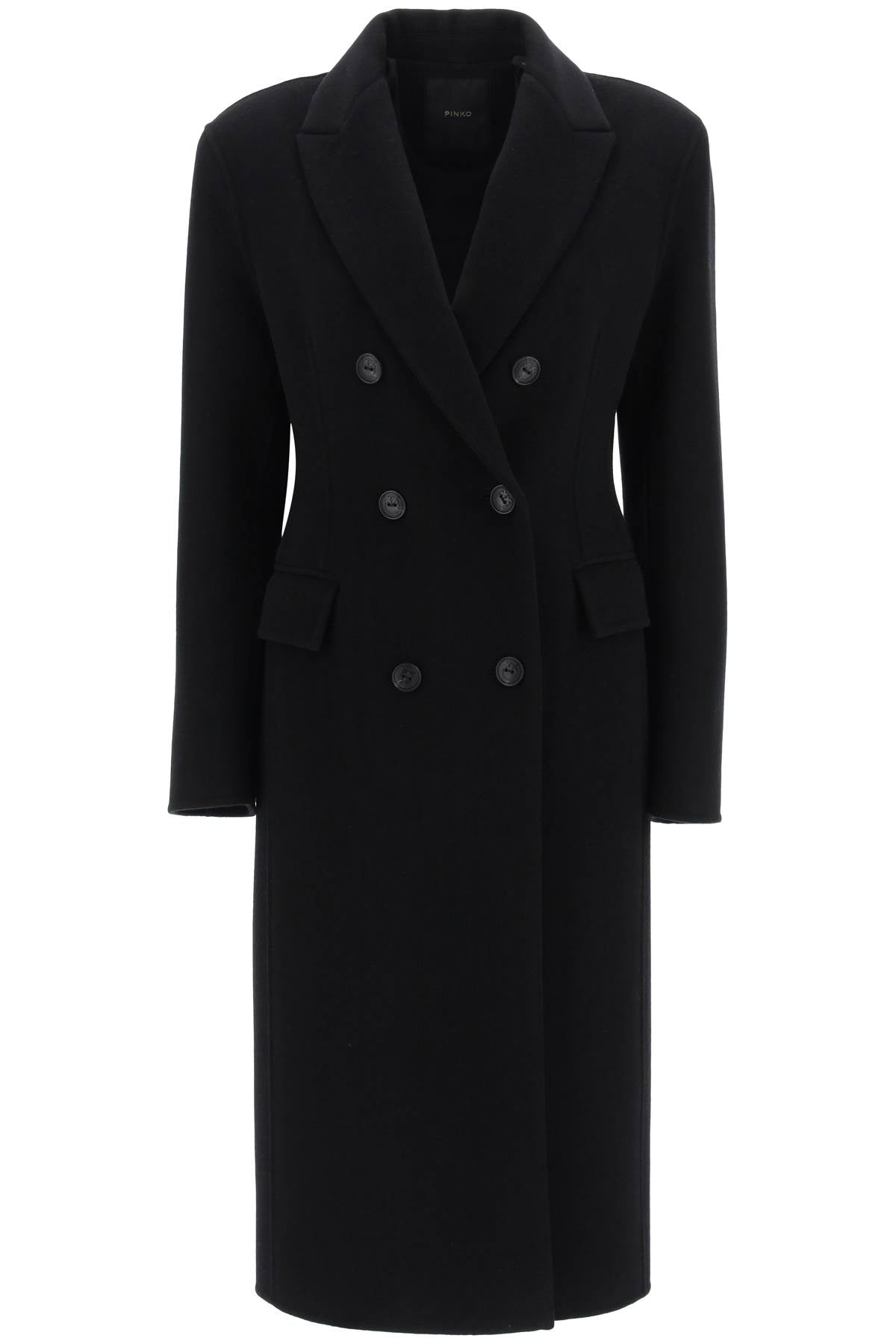 PINKO Classic Black Wool Coat for Women
