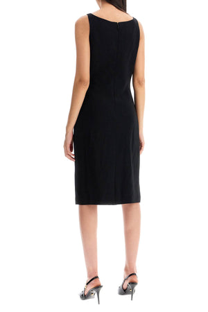 VERSACE Elegant Square Neck Sheath Dress