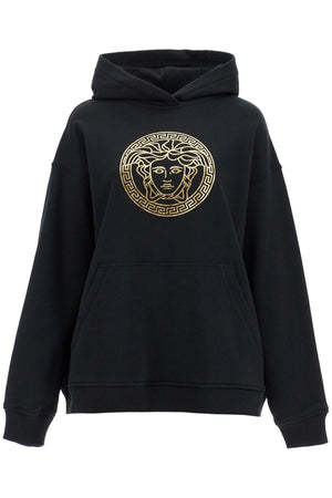 Áo Hoodie Thêu Hình Medusa Màu Vàng