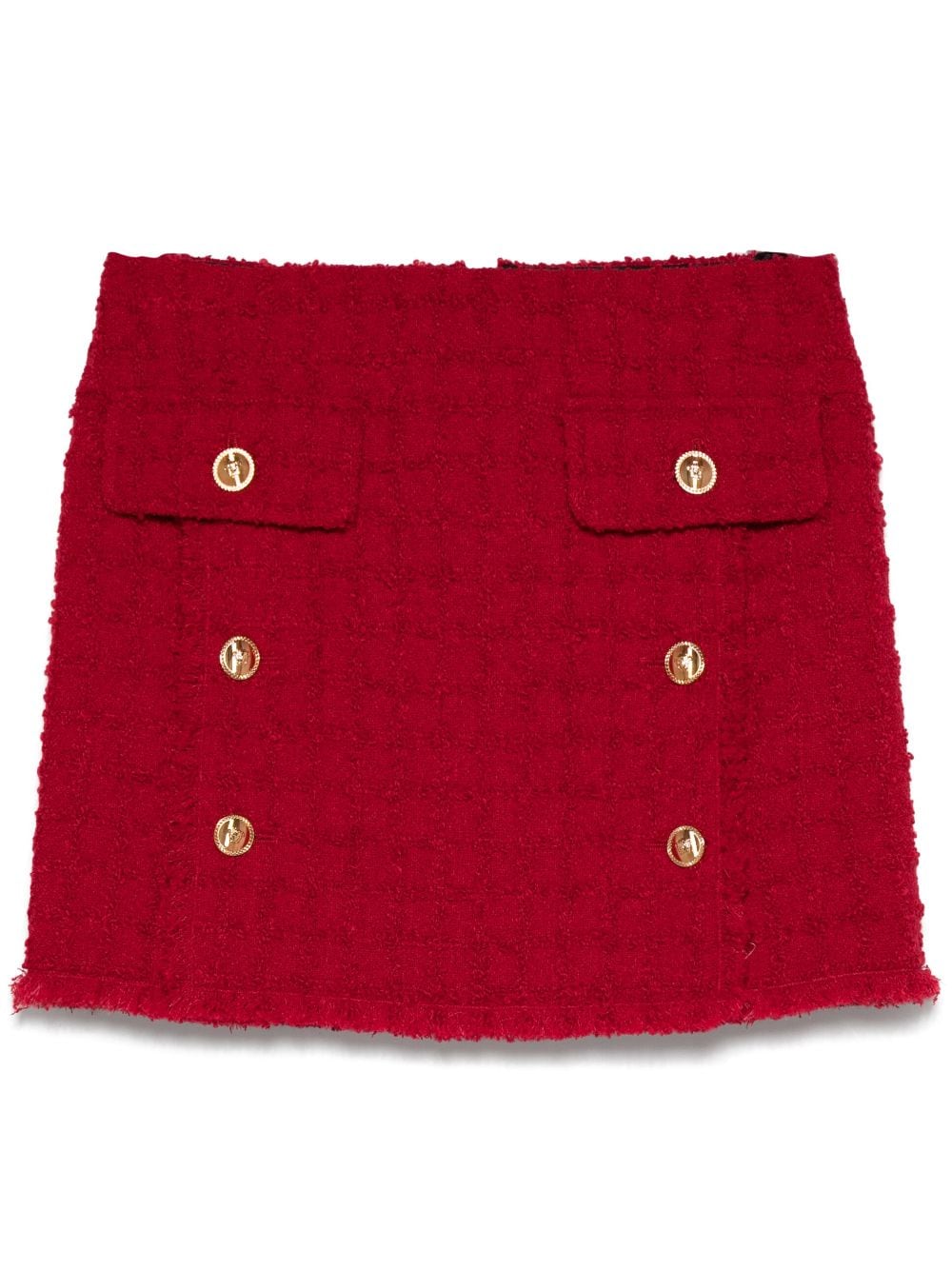 VERSACE Thigh-Length Heritage Tweed Mini Skirt