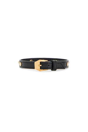 VERSACE Men's Leather Bracelet with Medusa Detail