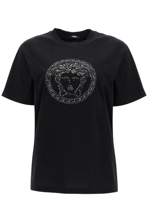 VERSACE Embroidered Medusa Relaxed Fit T-Shirt - Size 38