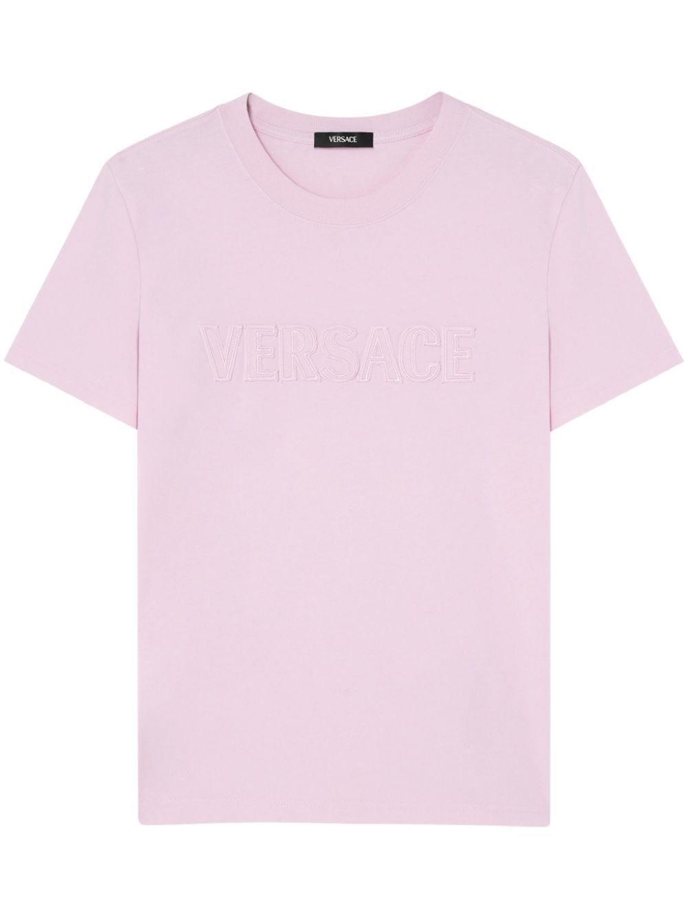 VERSACE Fringed Logo T-Shirt for Women - SS25 Collection