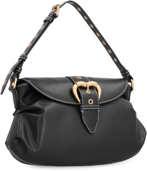 PINKO Chic Elegance Leather Mini Shoulder Bag 15x38x4 cm