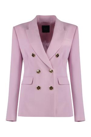 PINKO Double Breasted Blazer with Lapel Collar for Women in Pink for SS24