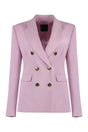 PINKO Double Breasted Blazer with Lapel Collar for Women in Pink for SS24