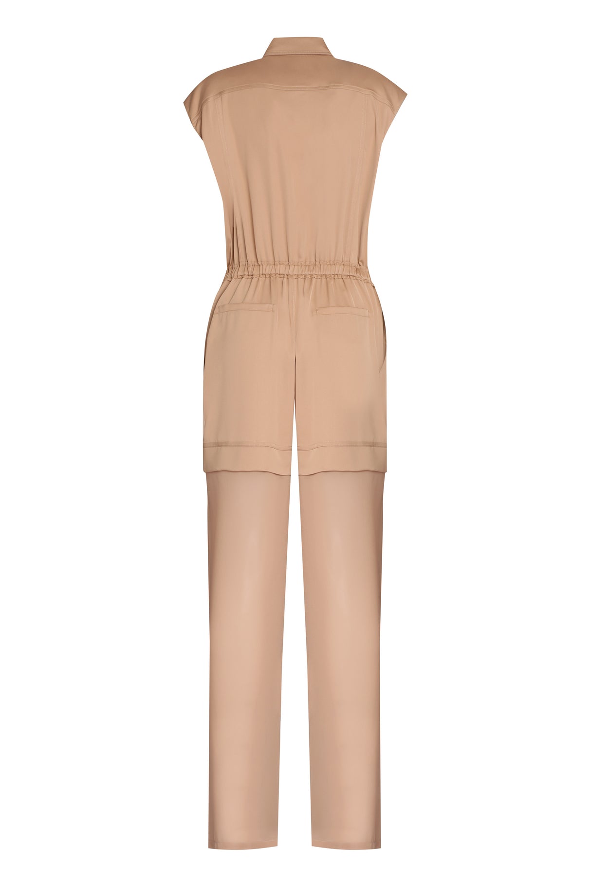 PINKO Beige Utility Crepe Jumpsuit for Women - SS24