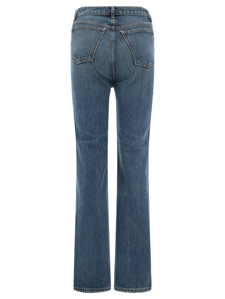 KHAITE High-Rise Straight Fit Jeans