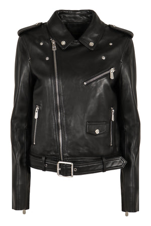 PINKO NAPPA LEATHER BIKER JACKET