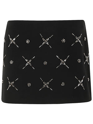 PINKO Double Layer Diagonal Mini Skirt