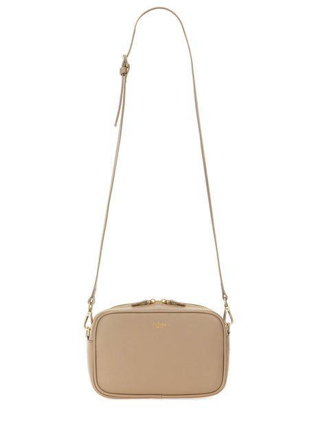 KITON Lambskin Logo Crossbody Handbag