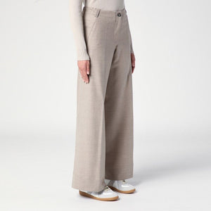 QUELLEDUE Wide Leg Wool Trousers