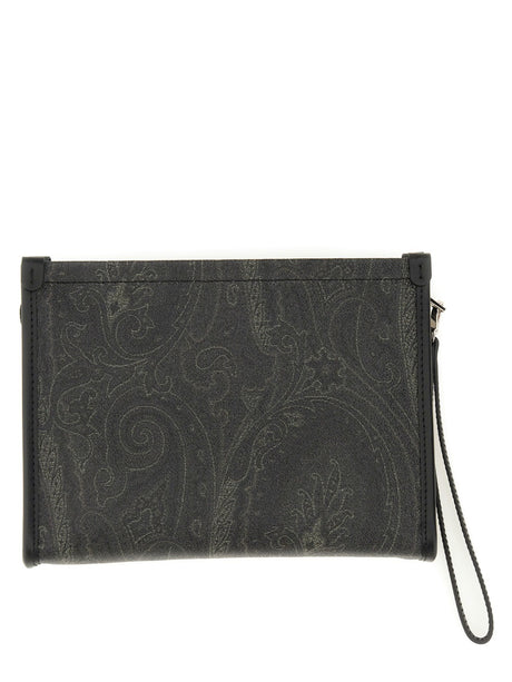 ETRO Mini Paisley Pouch Handbag with Pegasus Design