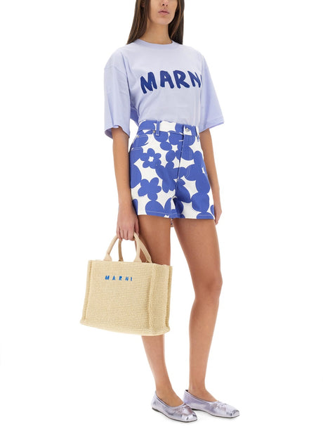 MARNI Cotton Mini Shorts - Women's Fashion Style