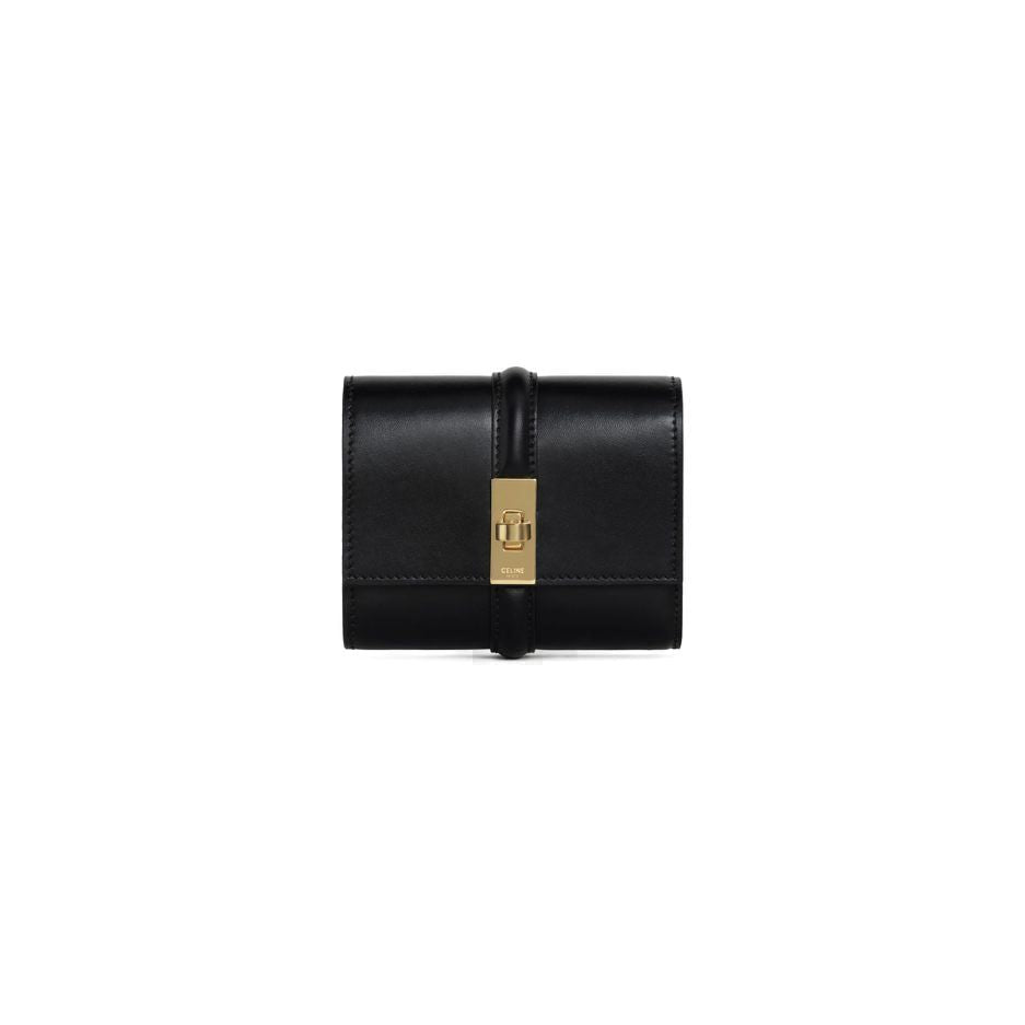 CELINE Mini Trifold Wallet in Premium Shiny Calfskin