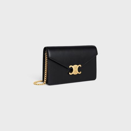 CELINE Mini Pouch Handbag with Gold-Tone Hardware