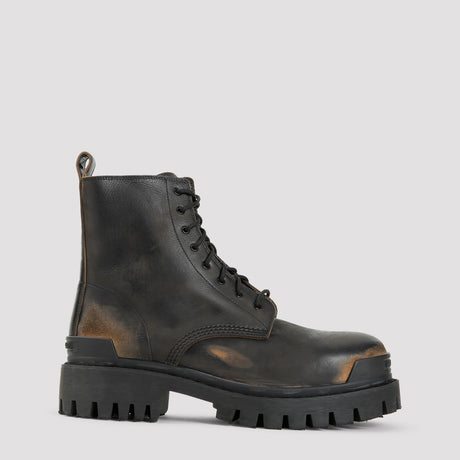 BALENCIAGA Strike L20 Leather Boots with 4.5cm Heel