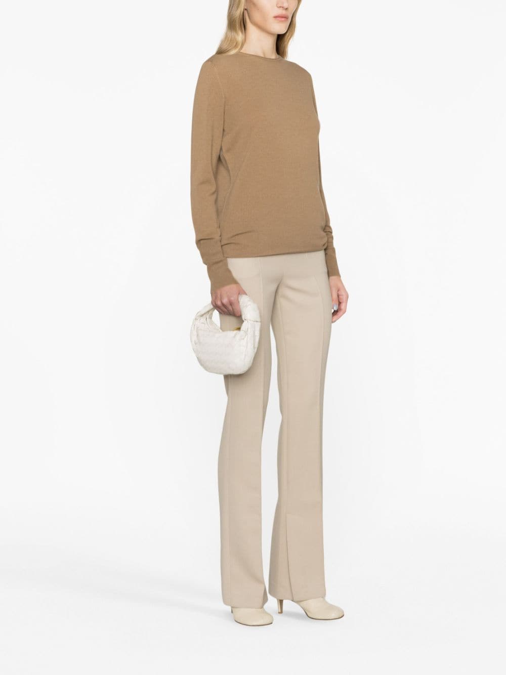 FERRAGAMO Luxurious Tan Cashmere Jumper for Women