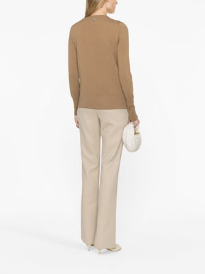 FERRAGAMO Luxurious Tan Cashmere Jumper for Women