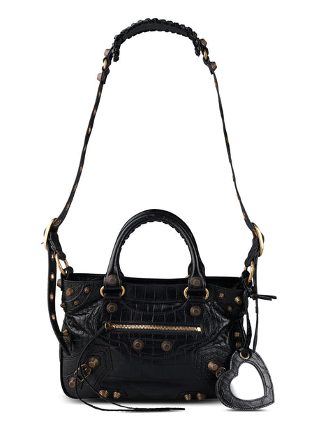 BALENCIAGA Mini Crocodile-Embossed Leather Handbag - FW23 Collection