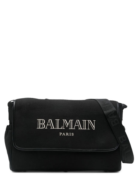 BALMAIN Mini Borsa with Embroidered Logo - 26cm x 28cm x 15cm