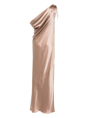 MAX MARA PIANOFORTE Elegant Silk Long Dress in Brown for Women