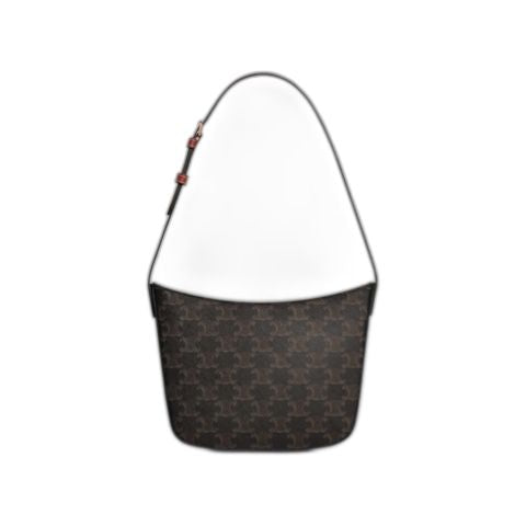 CELINE Beige Croque Medium Shoulder Bag for Women, Spring/Summer 2024