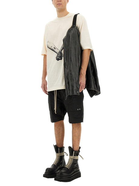 RICK OWENS Button-Down Horn Shorts for Men - SS25