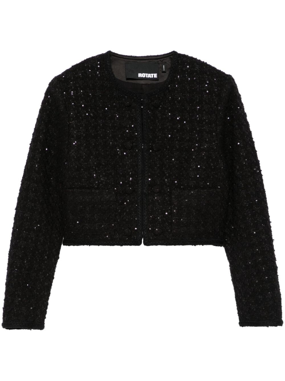 ROTATE BIRGERCHRISTENSEN Chic Boucle Loop Crop Jacket