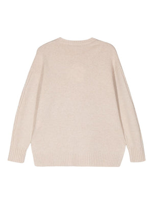 MAX MARA Beige Cashmere Knit Crewneck Jumper for Women - SS24 Collection