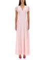 ROTATE BIRGERCHRISTENSEN Elegant Long Dress with Drape - Size 34