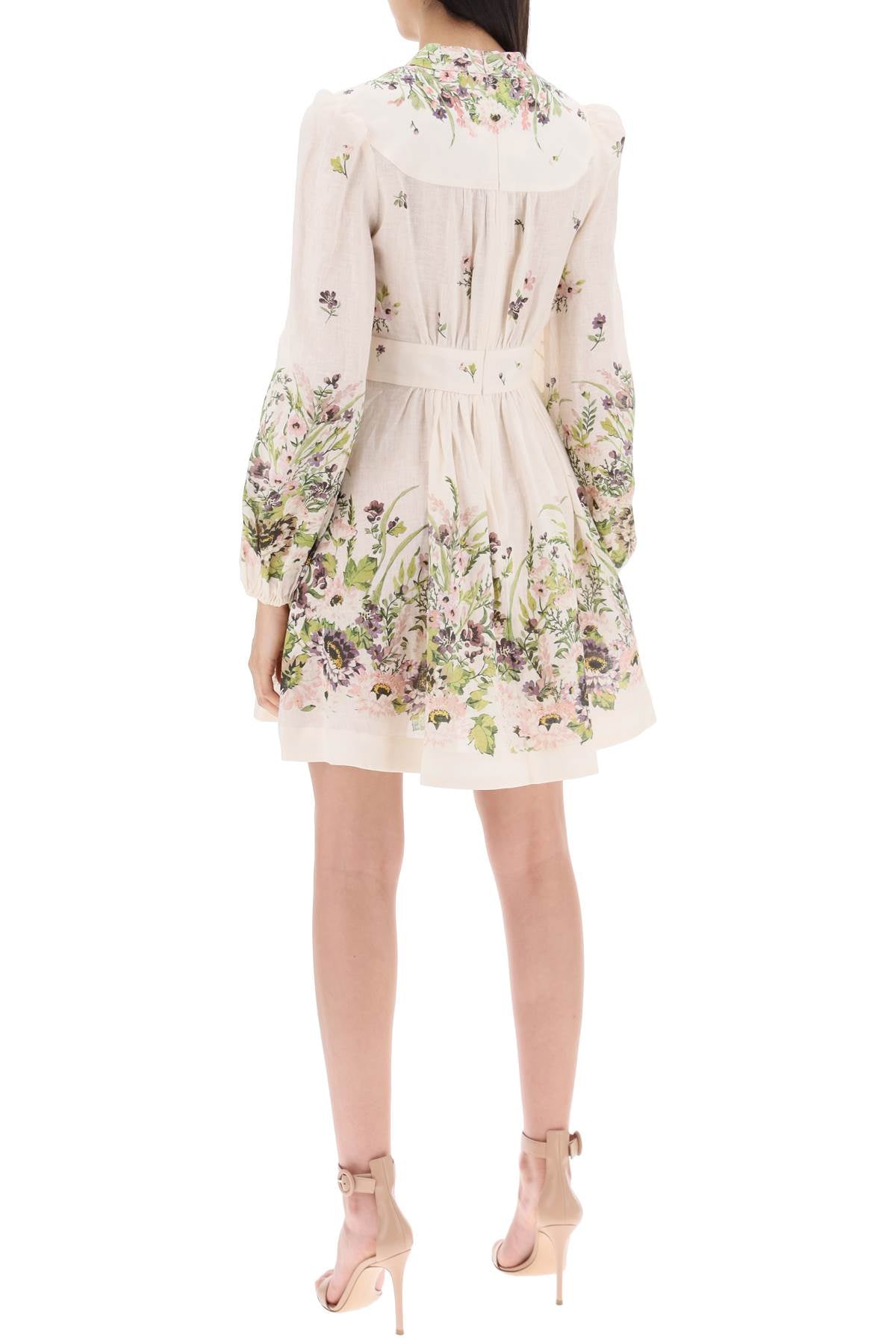 ZIMMERMANN Eco-Friendly Floral Linen Mini Dress