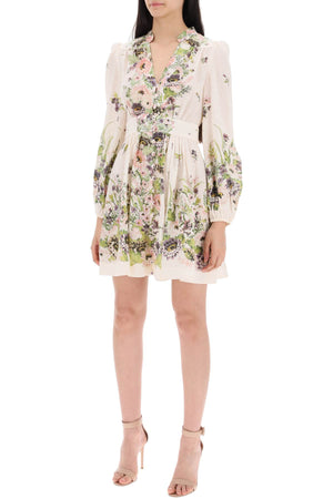 ZIMMERMANN Eco-Friendly Floral Linen Mini Dress