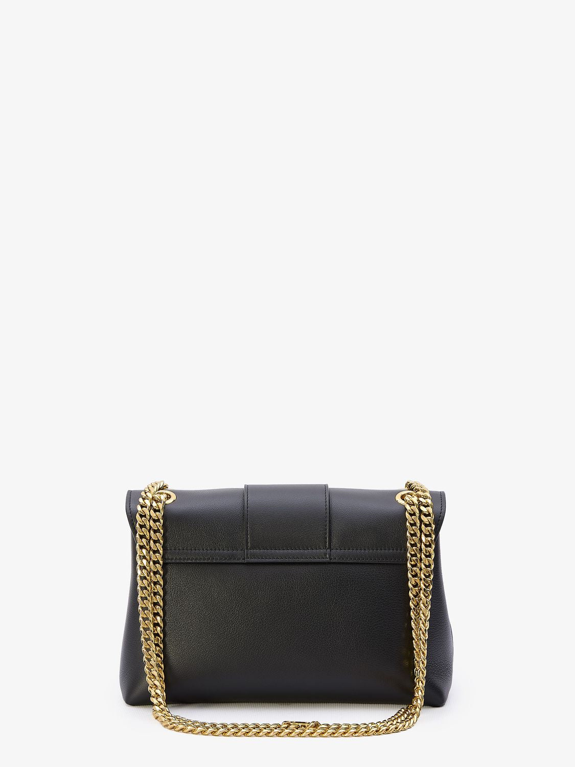 CELINE Victoire Medium Chain Shoulder Bag in Black Calfskin - 25x15x8cm