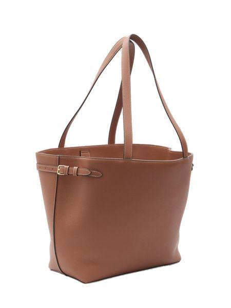 CELINE Beige Grained Calfskin Triomphe Basket Handbag - SS24