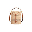 CELINE Classic Mini Raffia and Calfskin Shoulder Bag