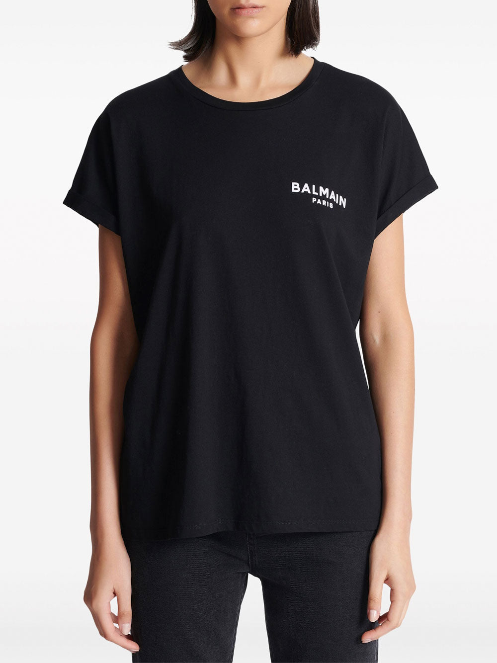 BALMAIN 24FW Women's Gab Blanc Noir Top