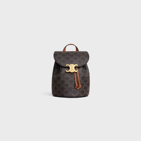 CELINE Bonnie Mini Backpack in Triomphe Canvas and Calfskin