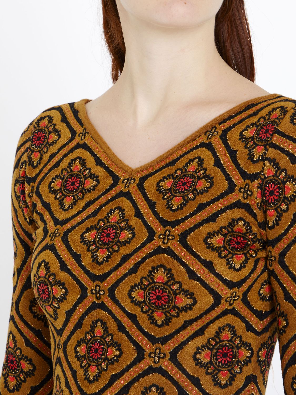 ETRO Luxurious Brown Jacquard Sweater for Women - FW2023