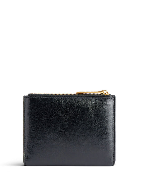 BALENCIAGA Men's Mini Bifold Wallet in Plush Lambskin - Compact and Stylish