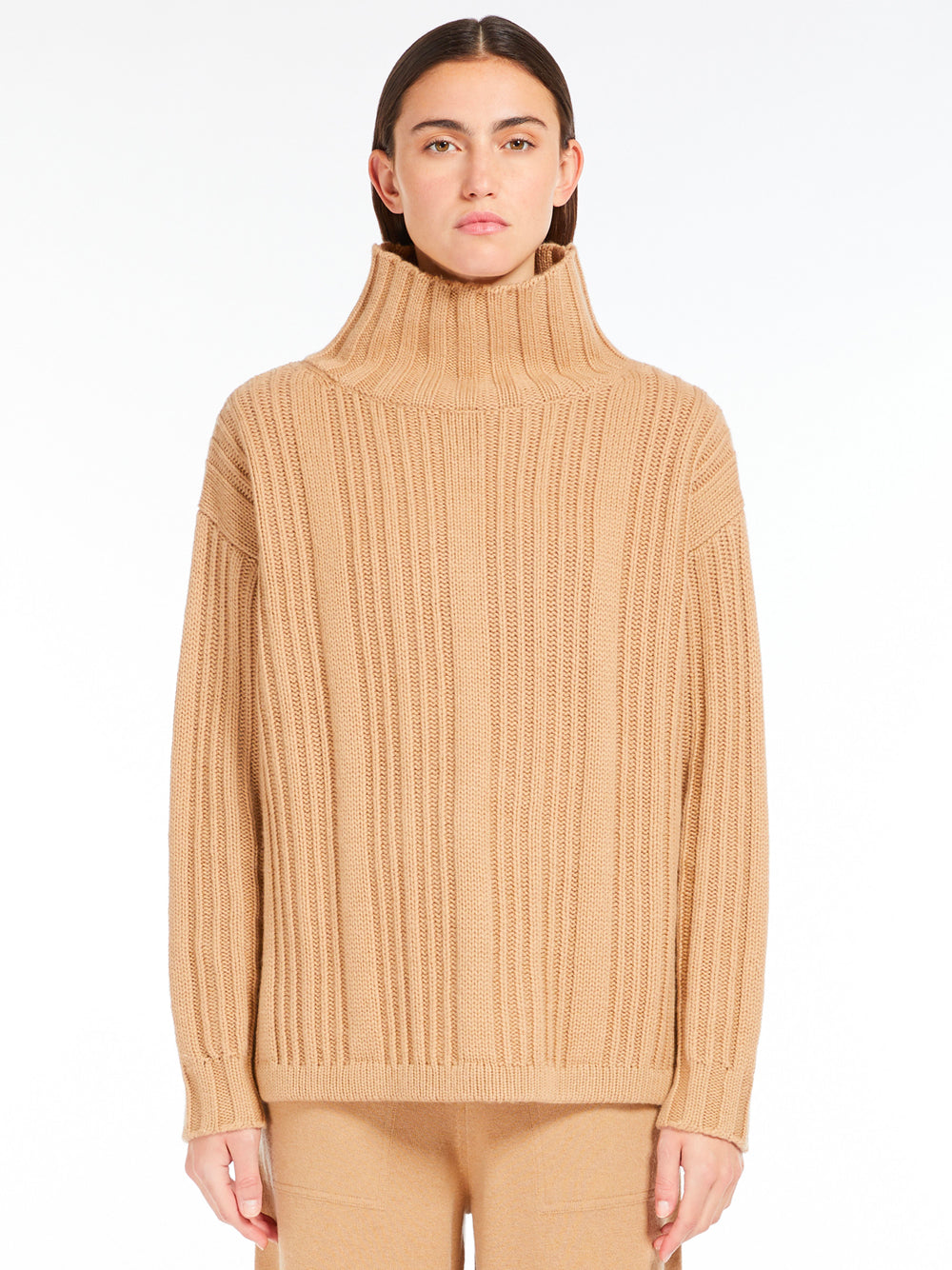 MAX MARA Luxury Turtleneck Sweater in Wool and Cashmere